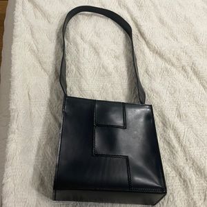 Black leather purse
